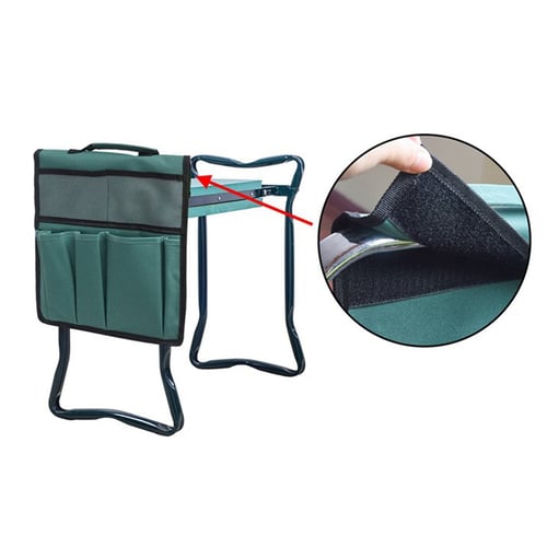 Foldable Garden Kneeler Seat Tool Bag Outdoor Work Portable Storage Stool Pouch 