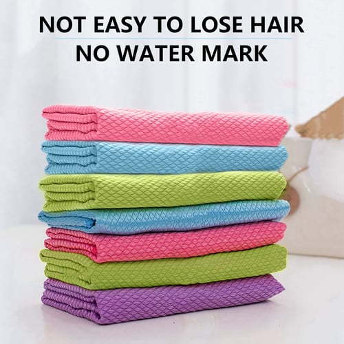 5/10 Pcs Wiping Fish Scale Kitchen Easy Clean Cloth Microfiber Cleaning 