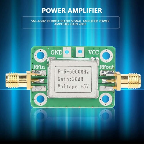 5M~6GHz RF Broadband Signal Amplifier Board Power Amplifier Module Gain 20dB 