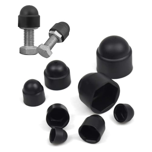 DOMED NUT COVERS BLACK & WHITE COVERS HEX NUT 