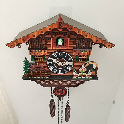 Wooden Clock Wall Mounted Bird Alarm Cuckoo Clocks For Home Kid S Room Decoration Wooden Clock Wall Mounted Bird, Alarm Clock Bird