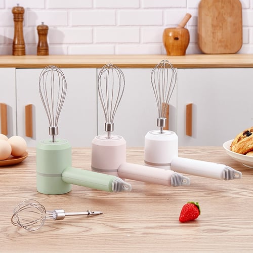 Kitchen MINI 3Speed Electric Egg Mixer USB Milk Frother Cake Bread Mixing Baking 