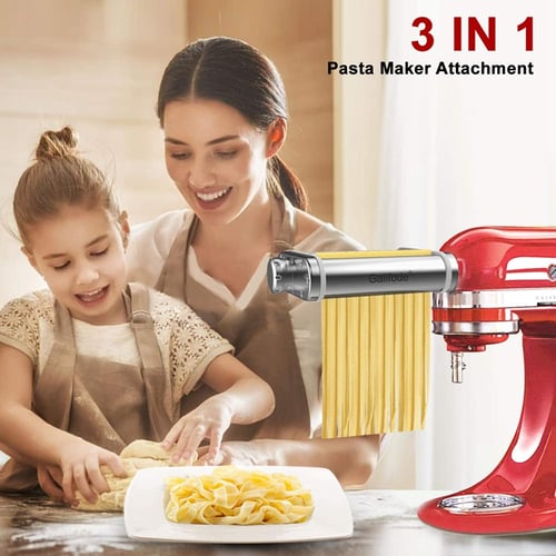 Pasta Maker Spaghetti Noodle Roller Stainless Steel Stand Mixer Kitchen Tool 
