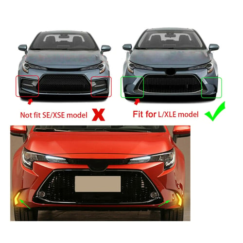 LED DRL Daytime Running Light Fog Lamp For 2020-2021 Toyota Corolla L LE XLE