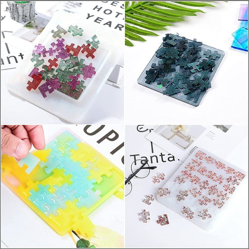 Jigsaw Puzzle Mould Silicone Resin Mold DIY Tool Home Mixed DIY Craft Decor 