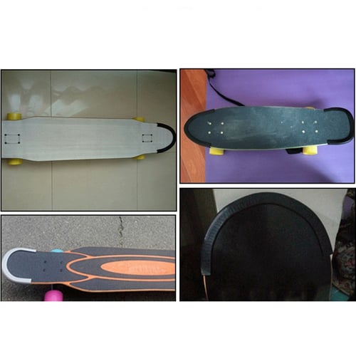 2pcs Rubber Skateboard Deck Protective Strip Edge Bumper Guard Orange 30cm 