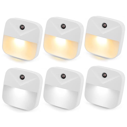 LED Sensor Light Indoor Wall Plug In Night Lamp For Kids Bedroom Kitchen Stairs 