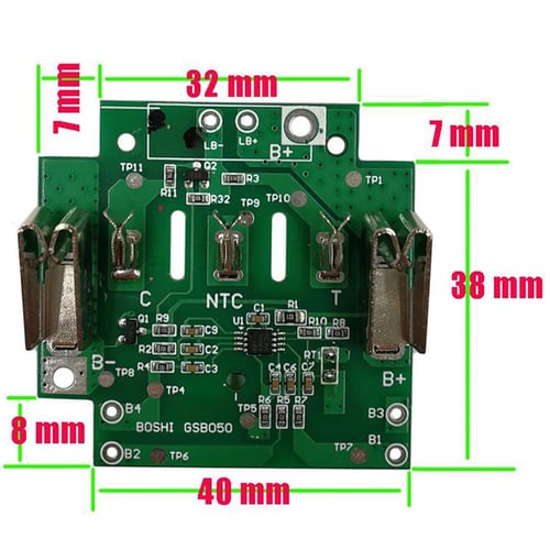 Battery Case Charging Protector Circuit Board PCB for Bosch 18V BAT610 BAT618G 