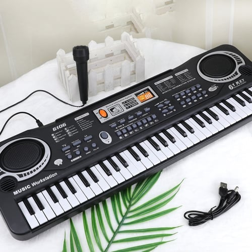 61 Keys Electronic Keyboard Digital Piano Kids Musical Development Tool w /MIC 