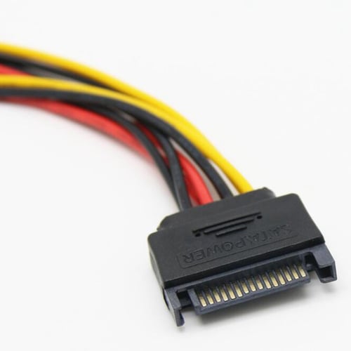 10PCS SATA 15-pin Male Power Cable to Molex IDE 4-pin Female Power Drive Adapter