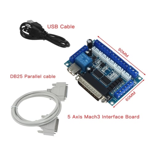 USB Cable 5 Axis CNC Breakout Board Interface Adapter For Stepper Motor Driver 