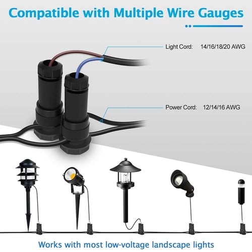Low Voltage Landscape Wire Connector, Malibu Landscape Lighting Wire Connectors