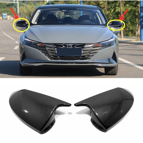 Rear view mirror cover for HYUNDAI Elantra 2019-2020 Carbon Fiber style 