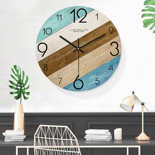 10inch Super Silent Clock Non Ticking Quartz Wall Clock Home Office Decor 