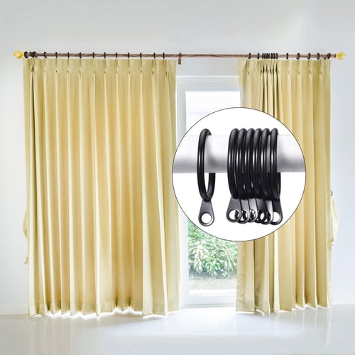 40pcs Metal Window Bathroom Curtain Clips Rings Pole Rod Voile Drapery 32mm Inne 