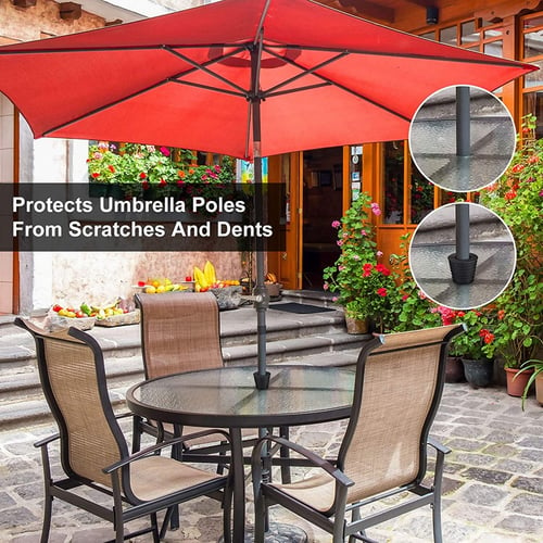 4 Pcs Table Umbrella Hole Ring and Cap Set for Outdoor Patio Umbrella Plug 