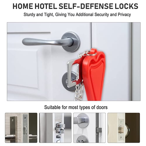 Door Lock Portable Door Locker Travel Lock Lockdown Door Security for Home 