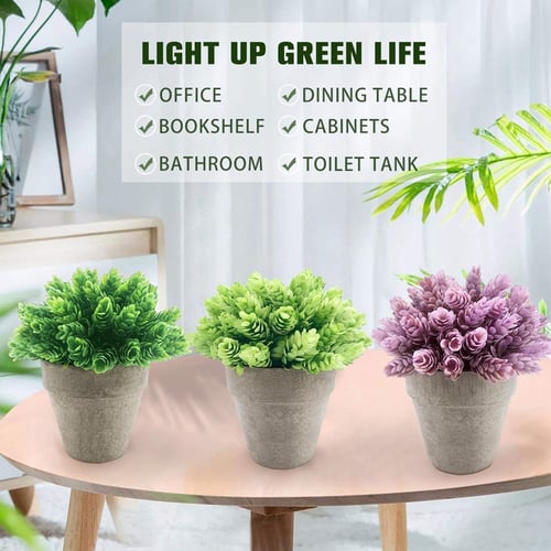 Small Artificial Potted Plants 3 Pack Mini Fake In Pot For Home Decor Indoor Outdoor Faux Plastic Green Grass - Small Plants Home Decor Small Artificial Potted Plants 3 Pack Mini Fake In Pot For Home Decor Indoor Outdoor Faux Plastic Green Grass - Small Plants Home Decor
