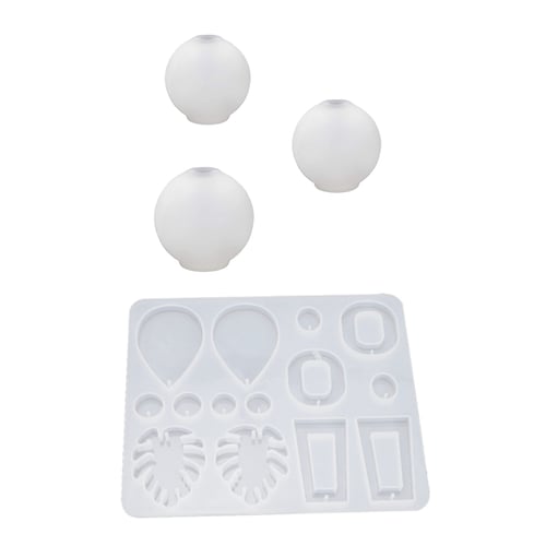 Sphere Chaim Ball Resin Mold Flexible Mouth and No Leaking Assorted Sizes 3-Count Resin Molds 