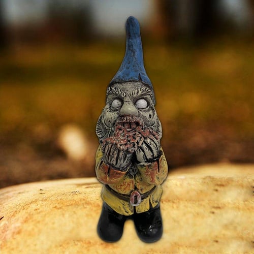 Resin Zombie Gnome Statue Ornaments Unique Dwarf Sculpture Outdoor Decor New 