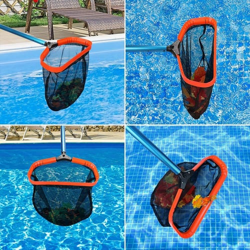 Hot Swimming Pool Accessories Leaf Skimmer Net w/ Deep Net Bag Cleaner with Pole 