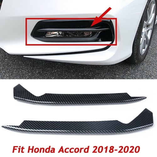 Fits Honda Accord 2018 2019 Carbon fiber Car front Fog Lamp Light Cover Trim 2X 