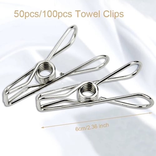 50pcs Clothespins Plastic Clothes Pins Photo Paper Peg Clamps Hanging Clips 