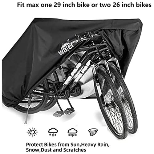 Bicycle Cover 2 Bikes Cycle Rain Covers Waterproof Heavy Duty Dust Sun Resists 
