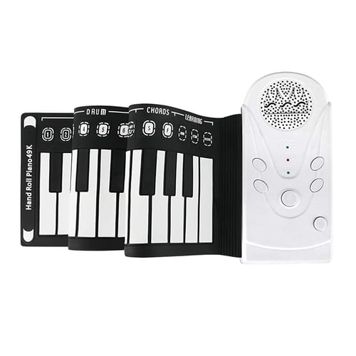 Portable Flexible Digital Keyboard 49Keys Silicone Electronic Roll Up Piano Gift 