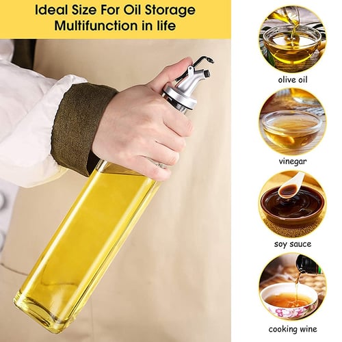 500ml Glass Olive Oil Bottles Vinegar, Cooking Oil Storage Bottles