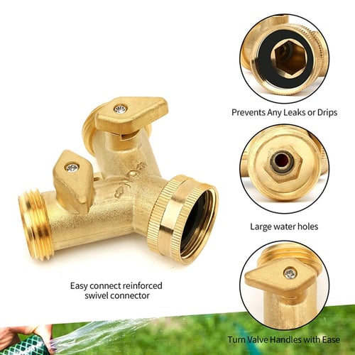 Brass Garden 4-Way Hose Splitter Hose Adapter Ball Valve Water Faucet Valve Home