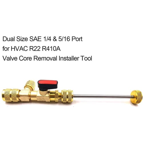 For R22 R410A R404A Air Conditioning 1/4" 5/16" Valve Core Remover Install Tool 