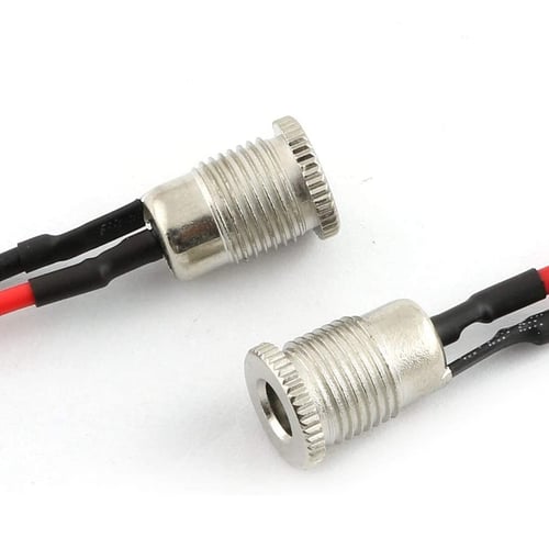 2X DC 5.5 x 2.1mm Power Plug Connector Male Right Angle Jack Cord Cable WireG li 