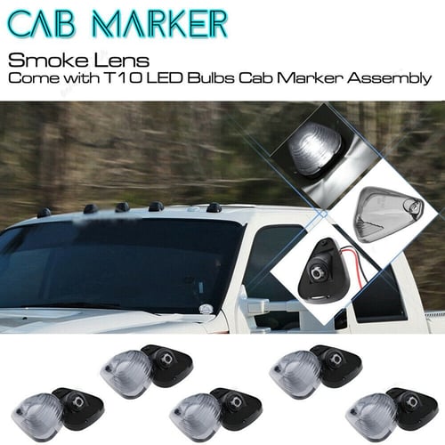 5x Clear Roof Running Light 16 White LED Cab Marker for 1999-2016 Ford E-150 E-250 E-350 E-450 E-550 F-150 F-250 F-350 F-450 F-550 Super Duty Pickup Truck 