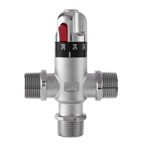 Automatic Thermostatic Mix Valve Water Shower Control Valve Male DN25 1" 