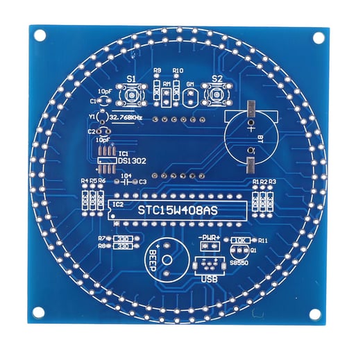 NEW DS1302 Rotating LED Electronic Digital Clock 51 SCM Learning Board 5V Module 