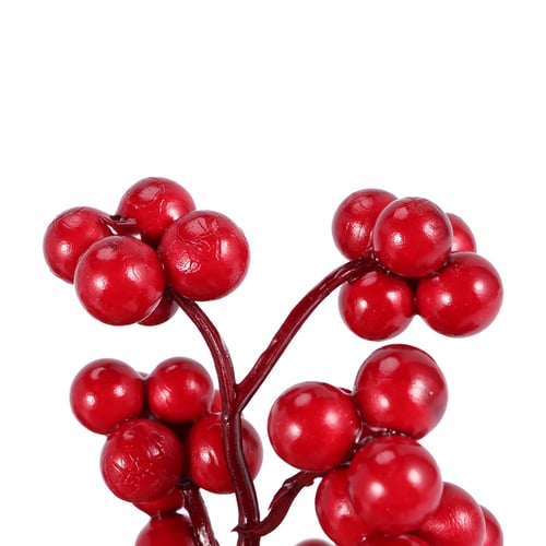 5.9 Ft Christmas Red Berry Garland Artificial Burgundy Red Pip Christmas 