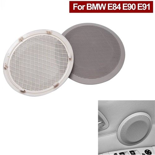 2pcs Interior Door Stereo Speaker Decal Cover Trim For BMW 3 series E90 2006-11 