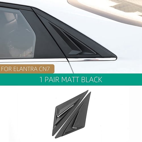 Black FOR Hyundai Elantra 2016-2020 ABS Rear Side Window Vent shutter trim 2pcs 