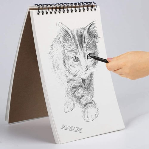 A5 cat blank page notebook sketchbook paper back