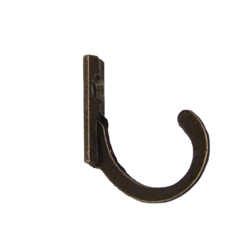 10 Pcs Wall Door Metal Antique Hooks Hanger For Key Clothes Coat Hat Towel Pack 