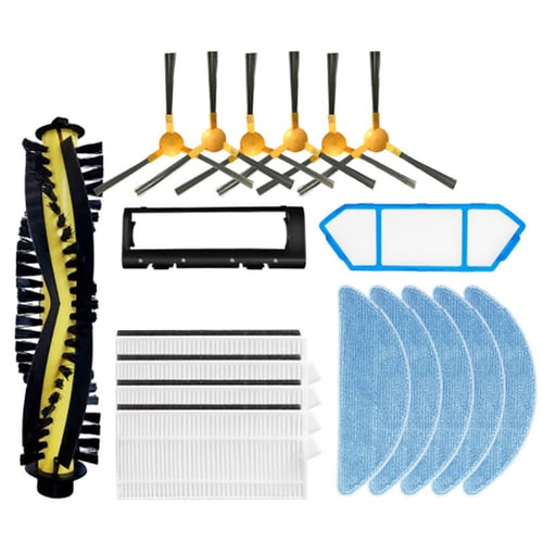 15Pcs/Set Filter Side Brush Mop Cloth For Tesvor X500 Robot Vacuum Cleaner Parts 