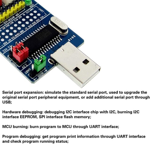 Accessories Adapters Youmile CH341A USB to UART/IIC/SPI/TTL/ISP USB
