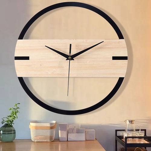 Vintage DIY Oversized 3D Retro Clock Silent Wooden Hanging Wall Clock Home Decor 