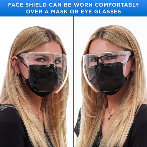 Adjustable Full Face Shield Reusable Clear Goggles Glasses Visor Hat Dustproof 