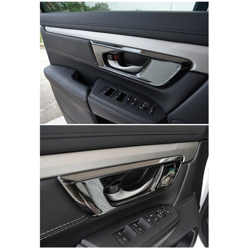 4PCS Black ABS Inner Door Bowl Handle  Cover Trim For Honda CRV 2017-2019