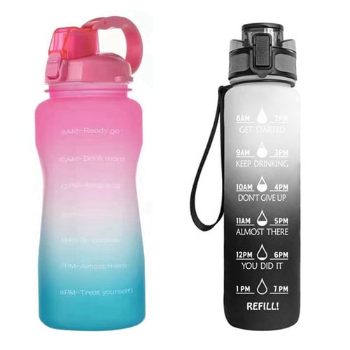 2pcs Tritan Gallon Water Bottle With Unique Timeline Measurements Goal Sports Portable Gym Jug 1000ml A 3800ml 5 Buy 2pcs Tritan Gallon Water Bottle With Unique Timeline Measurements Goal Sports