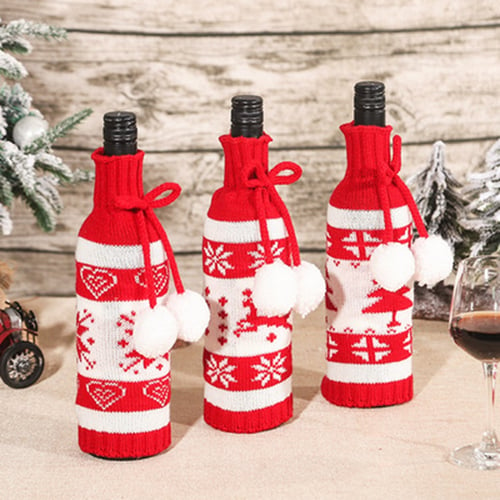 Merry Christmas Santa Wine Bottle Bag Cover Xmas Festival Party Table Decor US
