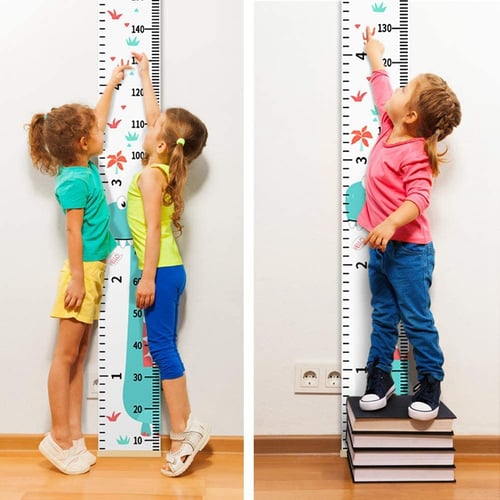1 Pc 200CM High Childrens Height Scale Baby Growth Chart Kids Room Decoration Handing Ruler Canvas Removable Height Growth Chart Wall Decor for Kids Toddlers Girls Boys
