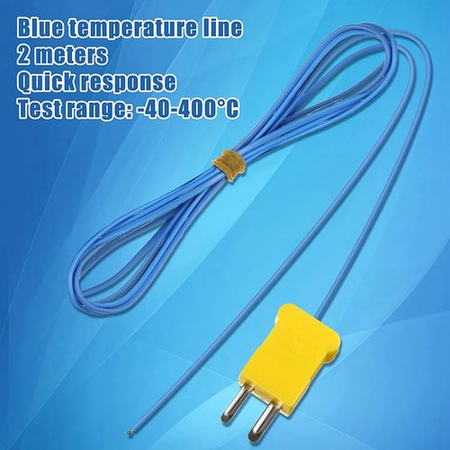 10PCS 2 Meters Thermocouple K Type Cable Probe Sensor with Mini Connector 